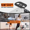 Aluminum Alloy Projector Stand 360-Degree Rotating Height Adjustable Heavy Duty 3-in-1 Projector Holder Desk Wall Ceiling Mount with 1/4-Inch Thread