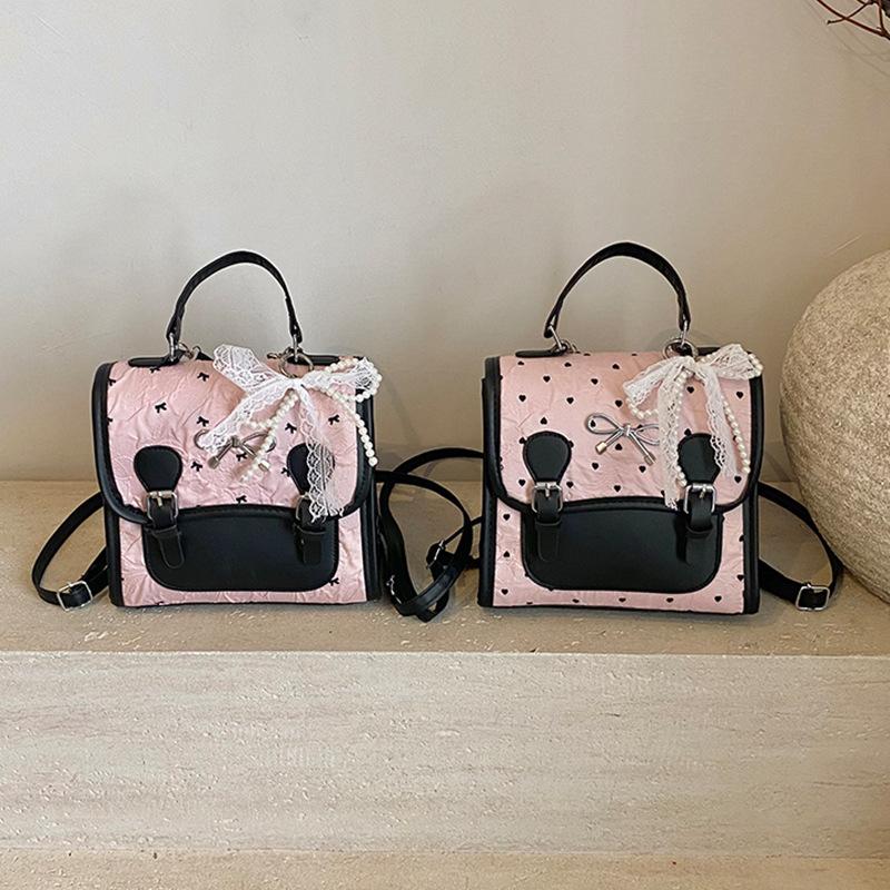 2025 New Backpack Women's Fashion Casual Portable Student Schoolbag Trend British Style Travel Backpack