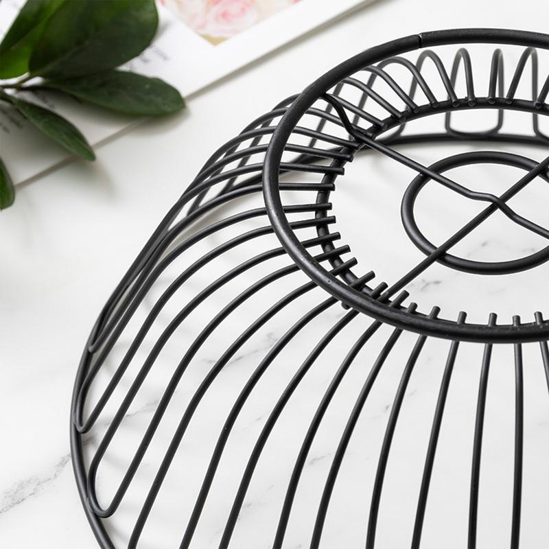 Metall Obstkorb Einfache Obstschale Eisen Snack Brot Gemüse Aufbewahrungsschalen Küche Eier Dessert Halter Organizer Heimdeko