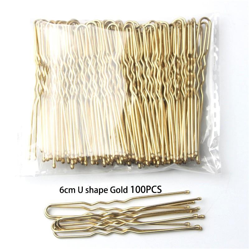 6cm U-förmige Legierung Haarnadeln Wellenförmige Haarspangen Einfache Metall Haarklammern Barrettes Brautfrisur Designwerkzeuge Haarnadeln