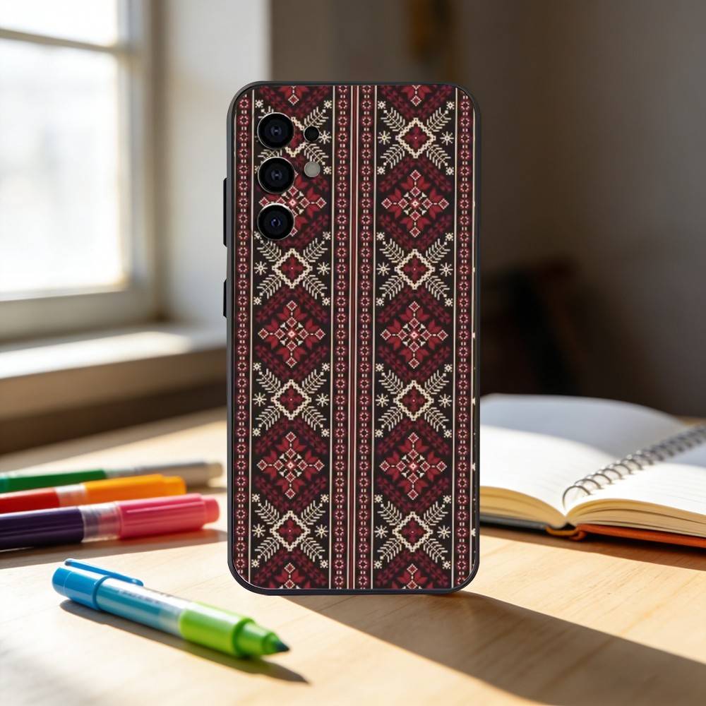 p-Persian Carpet Floral Pattern   Phone Case For Samsung S25,S24,S21,S22,S23,S30,Ultra,S20,Plus,Fe,Note,10,9,5G Black Cover