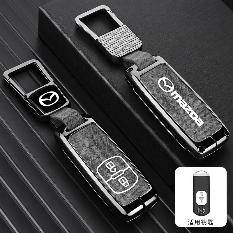

2025 Hot Zinc alloy Car Key Case For Mazda 3 6 cx30 MX30 cx9 x9 cx5 x5 cx8 MX5 ss30 CX-4 CX-5 CX-8 Protector Keyless Fob Accesso