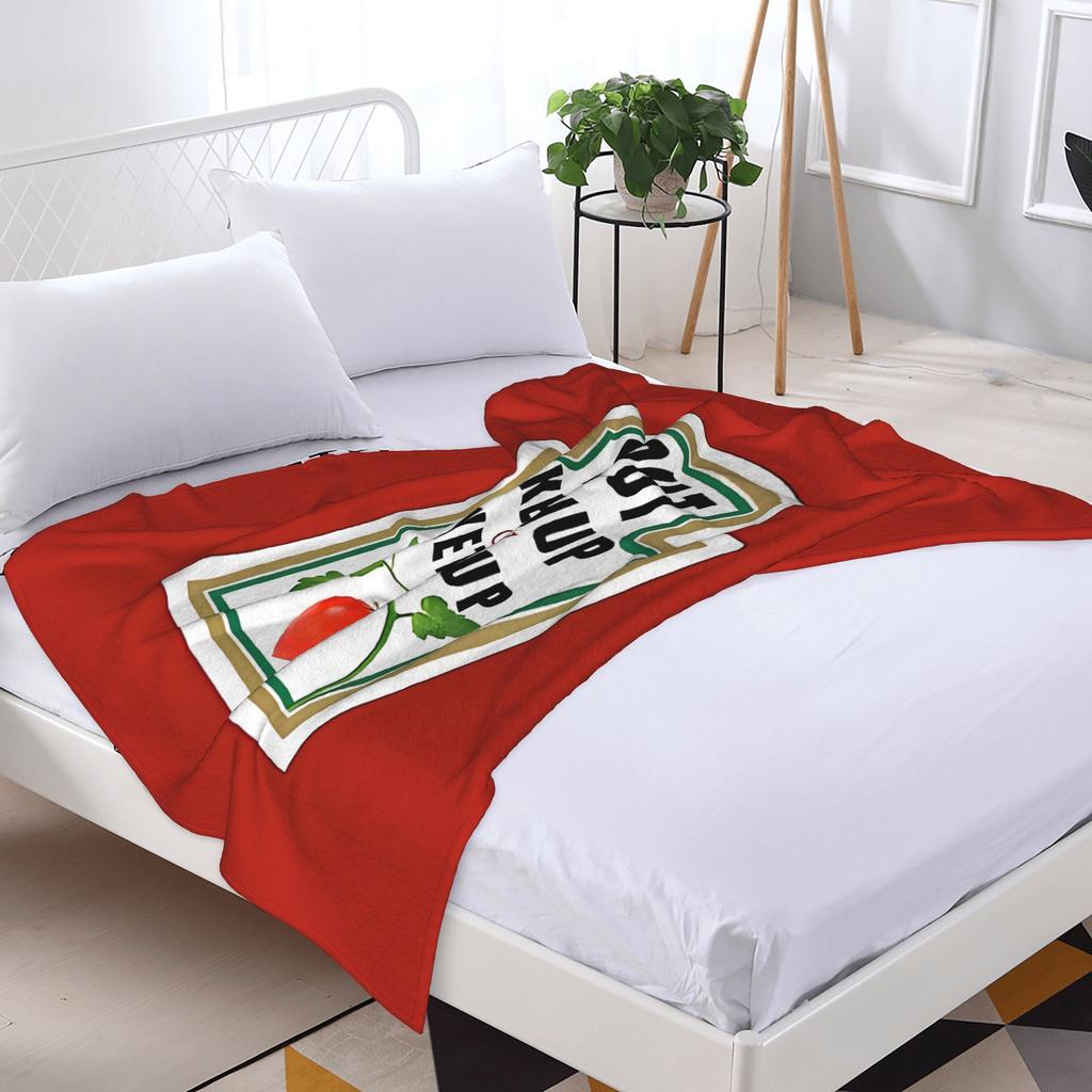 1Pc I Put Ketchup On My Ketchup Blanket Throw Super Cosy Plush Living Room Sofa