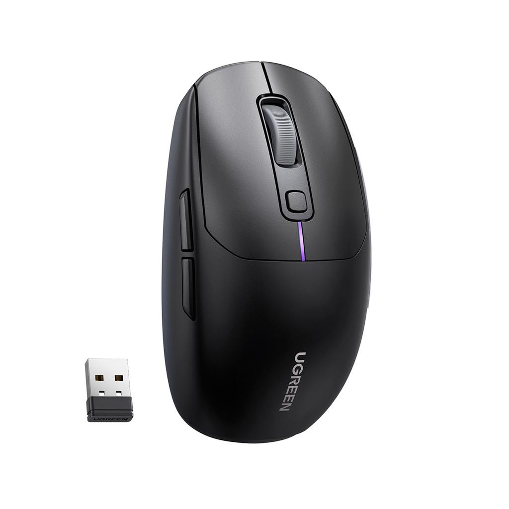 Ugreen Black Dual Connectivity Wireless Mouse MU103 with Bluetooth 5.0 & 2.4GHz Compatibility