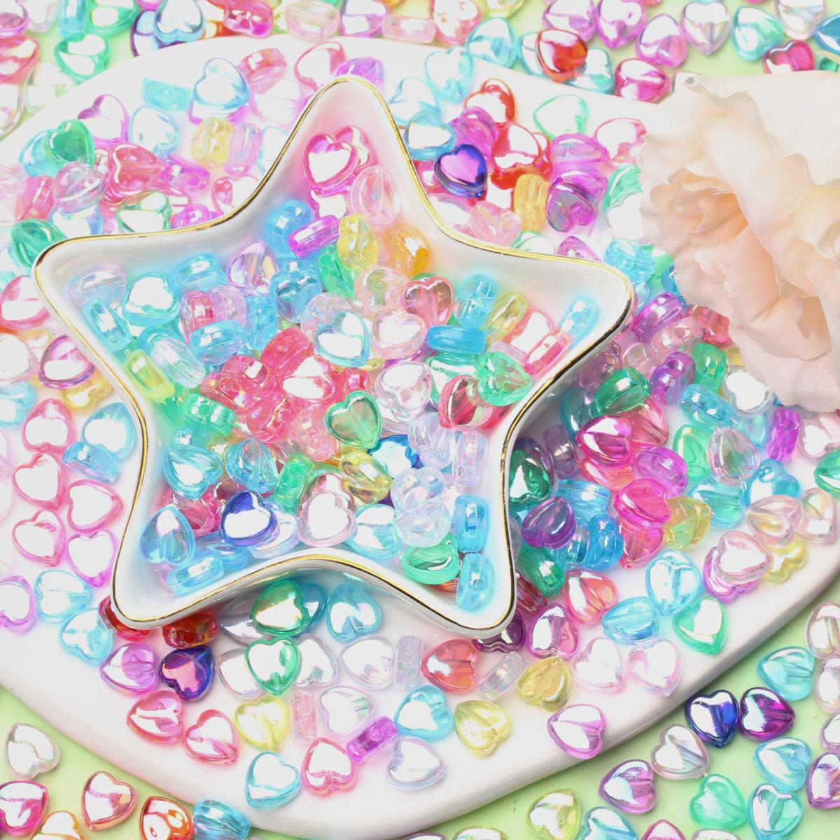 

600 шт. 8,5*9 мм в форме сердца, сделай сам, свободные бусины, акриловые для изготовления ювелирных изделий, ожерелье, бусины, серьги, подвески, браслет