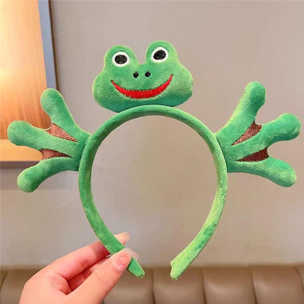 Cartoon Vegetable Headband Tortoise Frog Plush Hairband Lovely   Lady