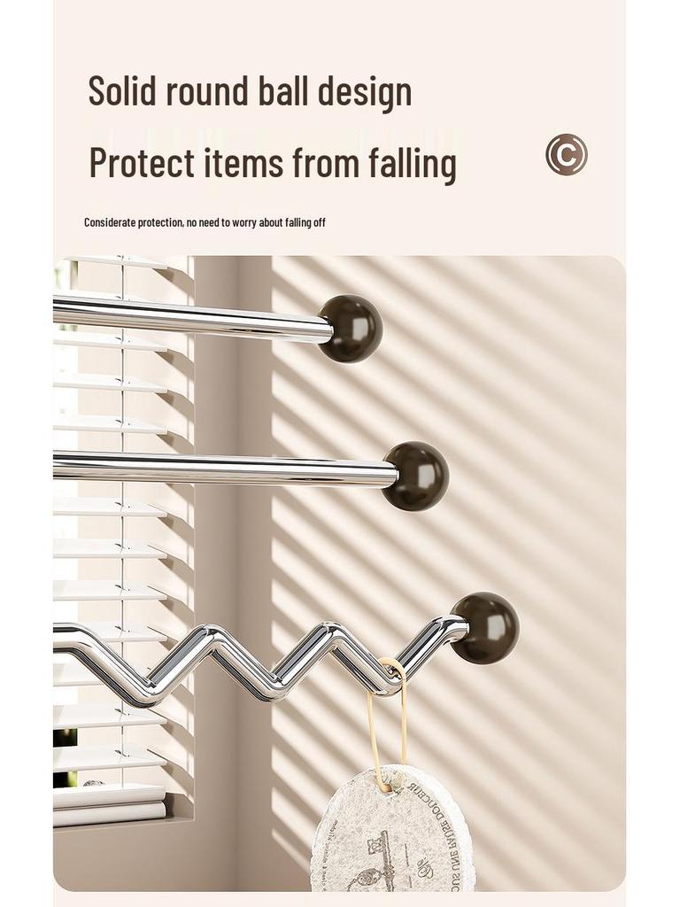 Stainless Steel Multifunctional Kitchen Rack for Cloth & Sponge Storage