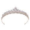 European Style Bridal Simple Crown Tiara Multi Color Alloy Rhinestone Crown Hair Accessories Dress Dinner Hairstyle Accessories