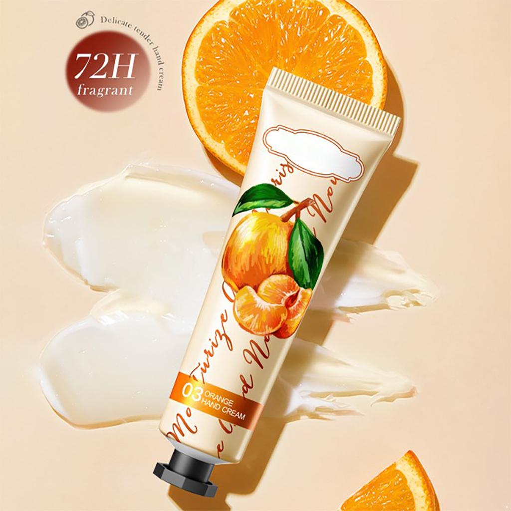 Travel-Size Hand Lotion Gift Set of 5, Moisturizing Cream with Fruity Floral Scents, Nourishing Care for Dry Cracked Hands in Winter