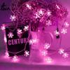 LED Snowflake String Lights for Wedding, Holiday, and Christmas Tree Ornaments