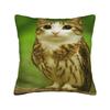 Vikama Creative Animal Patchwork Print Cushion Cover Owl And Cat Pattern Cushion Cover Living Room Sofa Cushion Cover