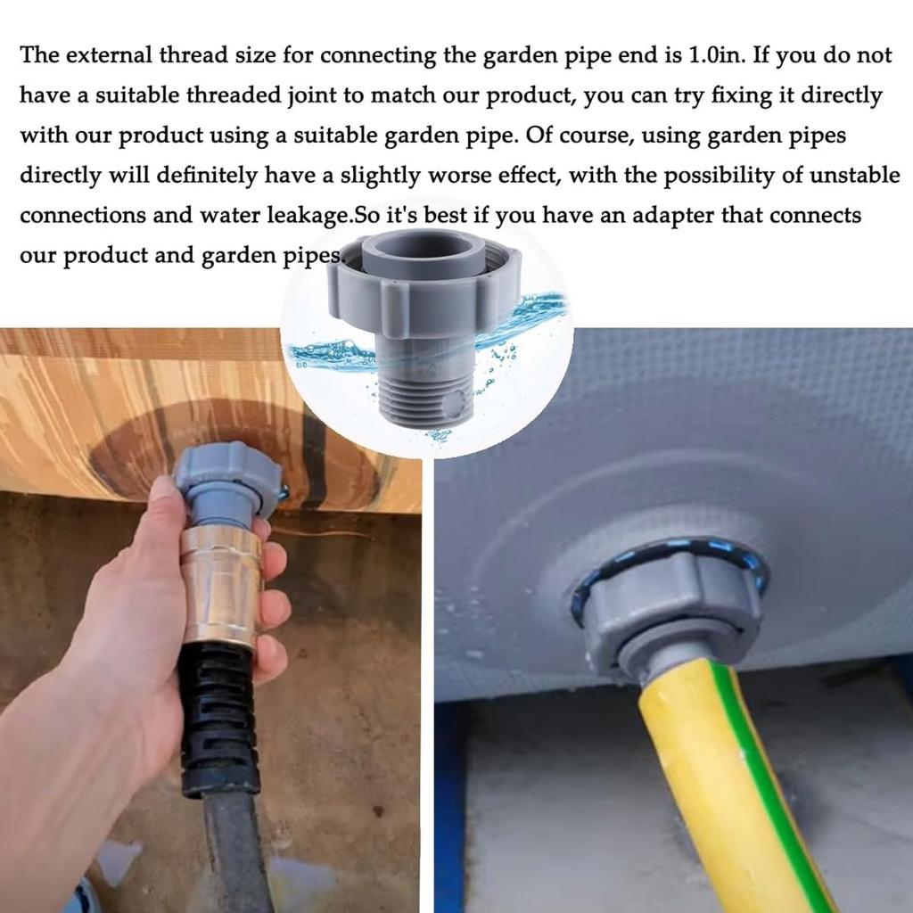 1.5" Swimming Pool Hose Drain Fitting Connector for P6A1420 P6D1420 P6H1420 P6D1420ASS16 F4D019B-03B Leakfree Connection