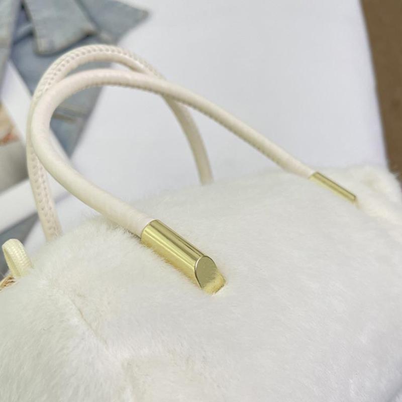 Cartoon Cute Plush Cat Large Capacity Handheld Crossbody Bag Portable Commuting Handbag