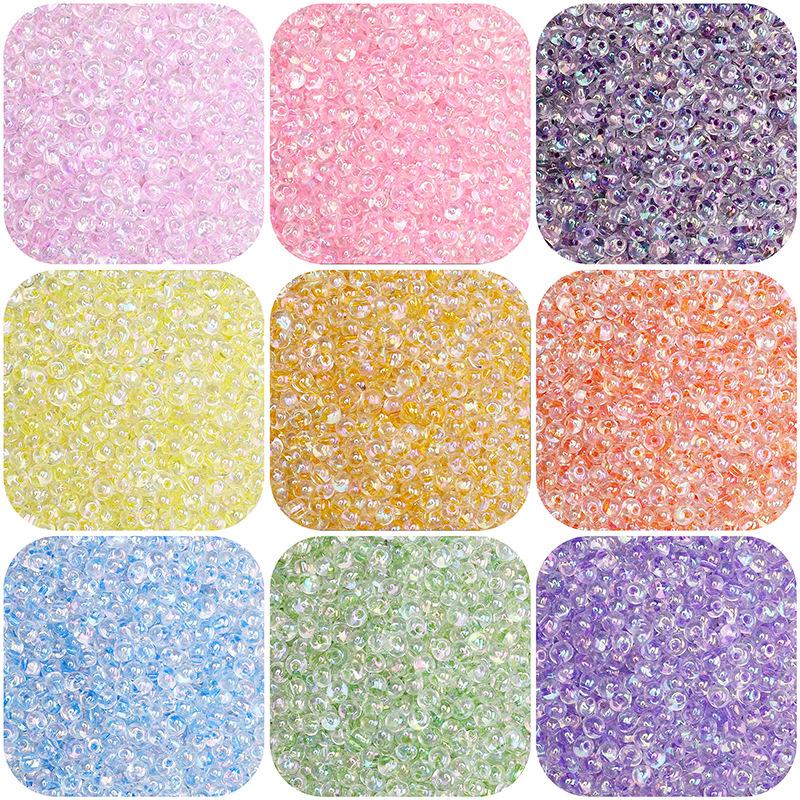4mm Water Drop Colorful Glass Millet Beads Handmade Diy Jewelry Materials Loose Beads Accessories Package Hanging Necklace Strings Beads Nice Beads