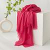 Spring & Summer Lightweight Sunscreen Shawl: Imitation Cotton-Linen, High-End Silk Gauze Scarf, Solid Color for Women