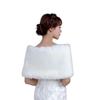 Soft Cloak Rabbit Fur Bow Scarves Faux Fur Bride Shoulder Fake Collar Plush Bowknot Shawl  Daily
