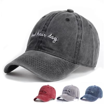 Bordado de letras Gorra de béisbol lavada para hombres mujeres gorra hip hop gorras de golf Gorras de camionero
