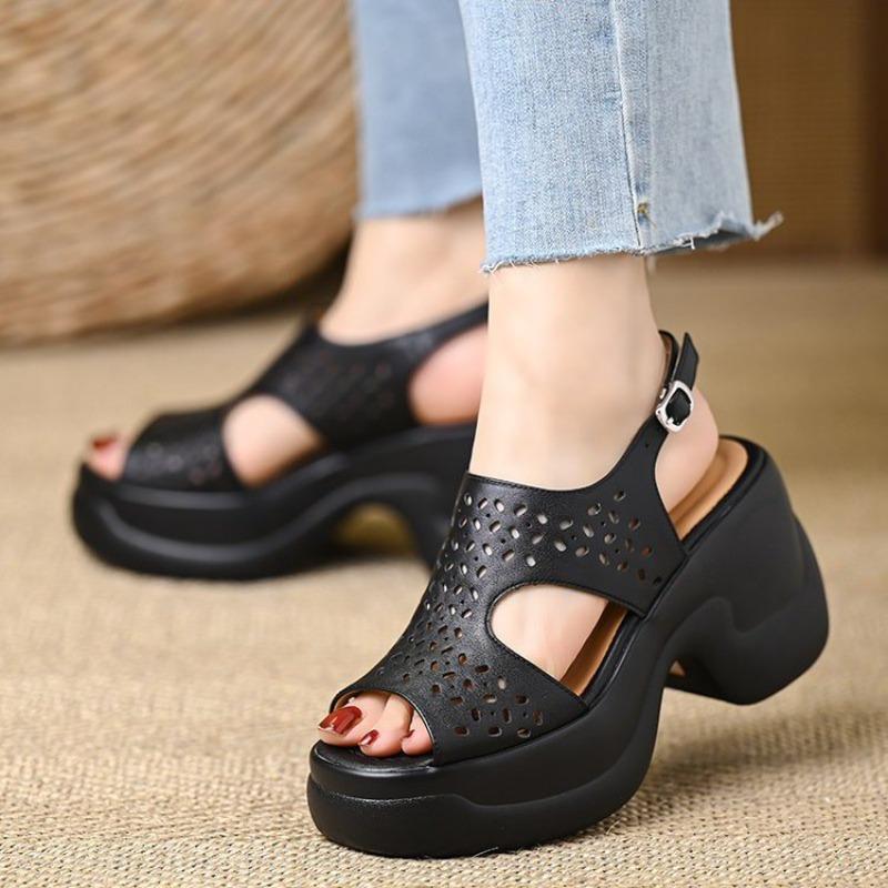 New Model of Open-toe Anti-slip Women's Shoes - Soft Outdoor Wedge Sandals
