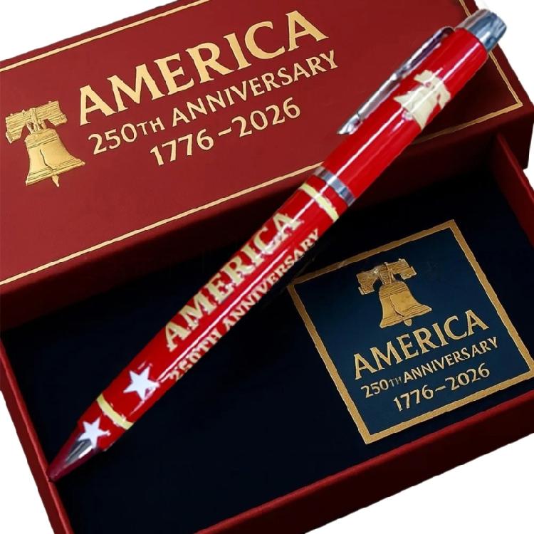 

250th Anniversary Commemorative Pen Ergonomic Grip Plastic Gel Pen for Father and Granpa Birthday Anniversary Gift