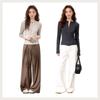 MJ STYLE Women's Half-Zip Long Sleeve Slim Fit T-shirt