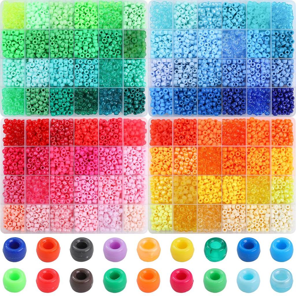 2400Pcs/box Acrylic Beads For DIY Bracelet Necklace Jewelry Making Accessories