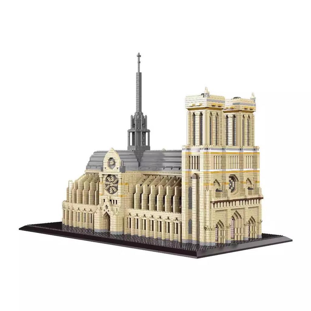 Notre Dame de Paris Architectural Model – Creative Micro Building Blocks Set for Education & Decoration.