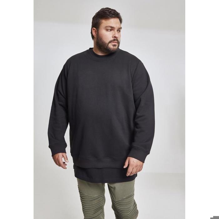 T-shirt - Urban Classics - Crewneck - Gris foncé - Manches longues - French Terry 250g/m²