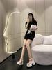 Fashion Mary Jane High Heels, Feminine Pearl Bow Small Leather Shoes,  Autumn New Style, Paired with Skirts and Worn Over A Single Shoe