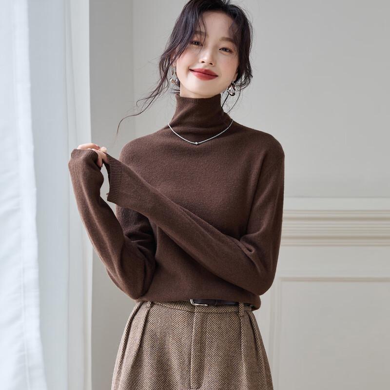 Women's 100% Wool High-Neck Base Layer Sweater