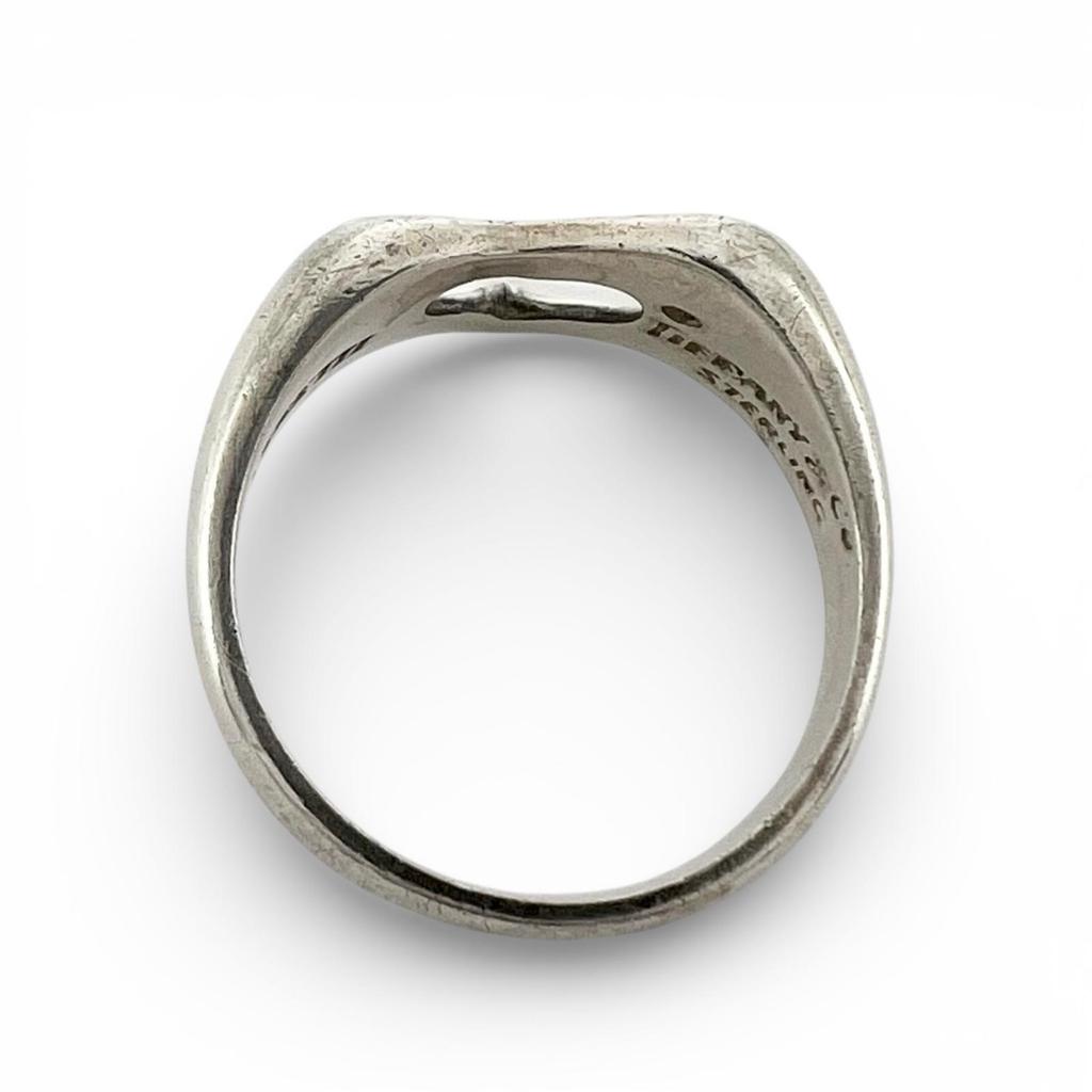TIFFANY&Co. Elsa Peretti Ring Silver Women Open heart used