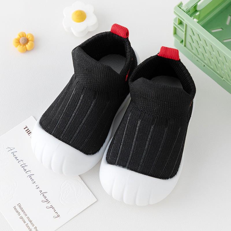 Soft Sole Non-slip Baby Walker Shoes - Solid Color Floor Socks for Boys & Girls, Ideal for Spring & Autumn Pre-walking.