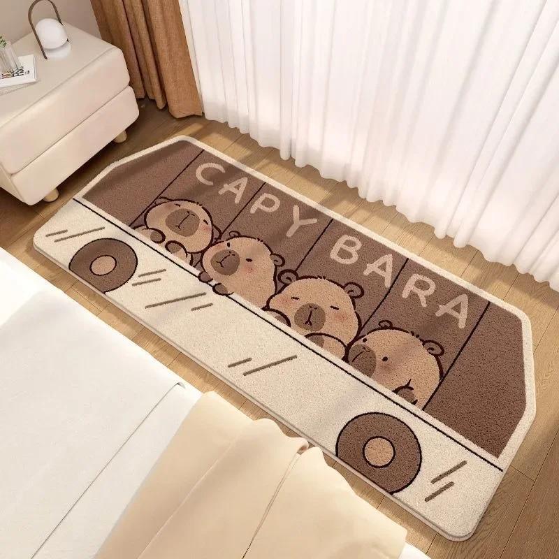 Cute Bedside Cashmere Carpet Capibara Imitation Cashmere Floor Mat,anime Rug