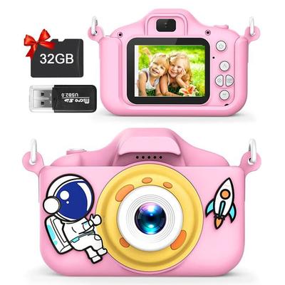 Kinder Selfie Kamera Neue Cartoon HD Digitale Videokameras für Kinder Spielzeug mit 32GB SD-Karte für Kinder Weihnachts-Geburtstagsgeschenke