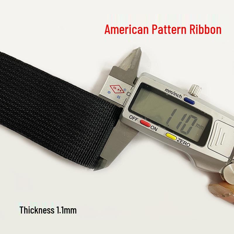 

Черная утолщенная полиэстеровая тесьма «елочка» для сумок и ремней