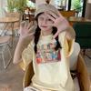 vintage funny cartoon print high street white short sleeved t-shirts for women's summer casual oversized t shirt harajuku streetwear tshirt y2k tops