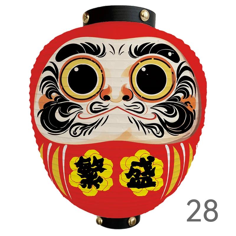 Japanese Style Cartoon Wish Dharma Hanging Lantern Japan Mascot Daruma Sushi Pub Bistro Restaurant Izakaya Decor Lantern