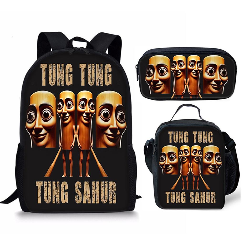 Cartoon Printing Casual Shoulder Bag Junior High School Students Large Capacity Backpacks