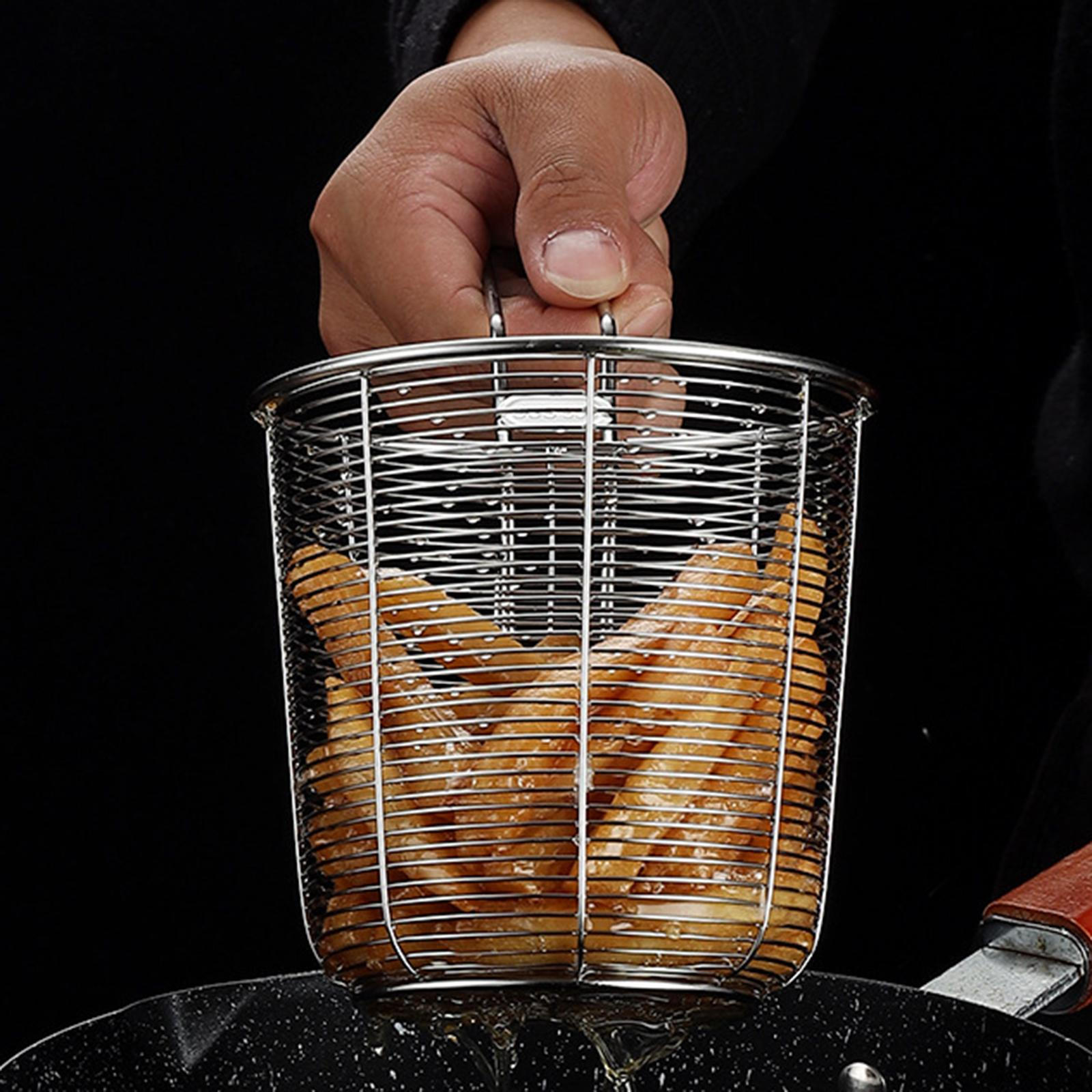 Deep Fryer Strainer in Stainless Steel for Noodles And Chips 12cm