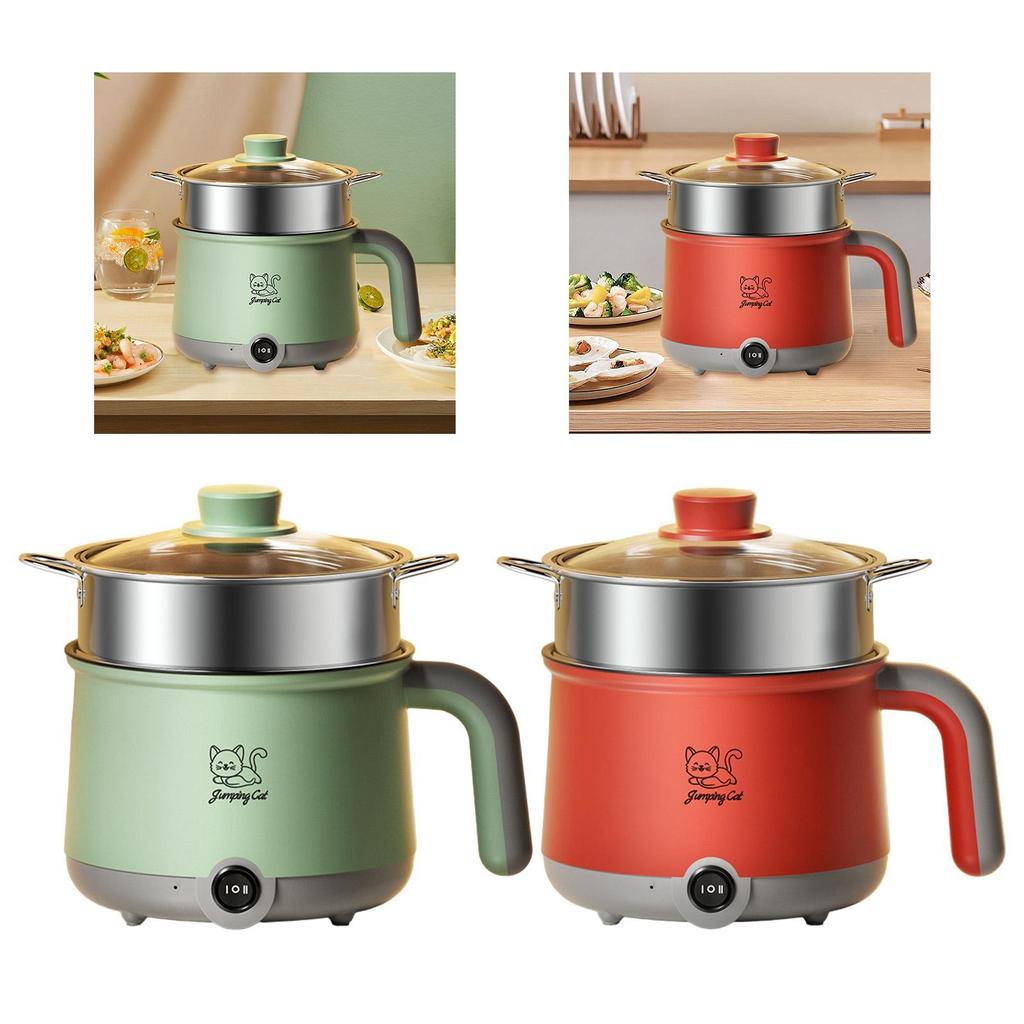 Hot Pot Electric with Steamer Household Nonstick for Shabu Shabu Steak Ramen