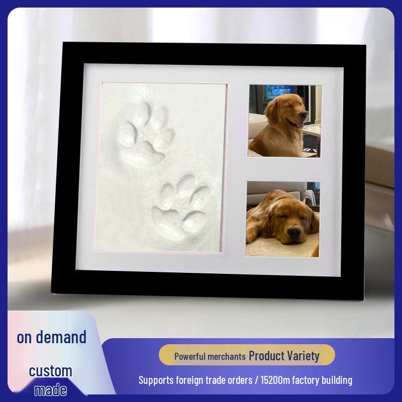 DIY Pet Paw Print & Baby Footprint Photo Frame Gift Set