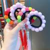 Children's Ball Hair Cord Little Girl Colorful Tassel Headwear Hair Rubber Band
