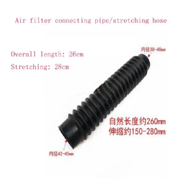 Motorcycle Modified Air Filter Connecting Tube Pedal Fit For GY6 Tricycle Go-kart Off-road ATV Stretch Hose NEW 1PC