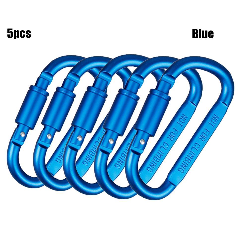 Aluminium Alloy Safety Keychain Buckles Climbing D Carabiner Spring Clips Camping Hiking Hooks