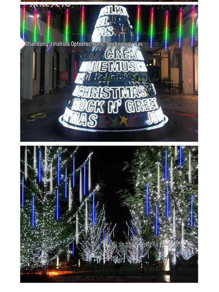 Waterproof LED Meteor Shower Lights: Outdoor Decoration for New Year, Roads, Trees, and Ambiance