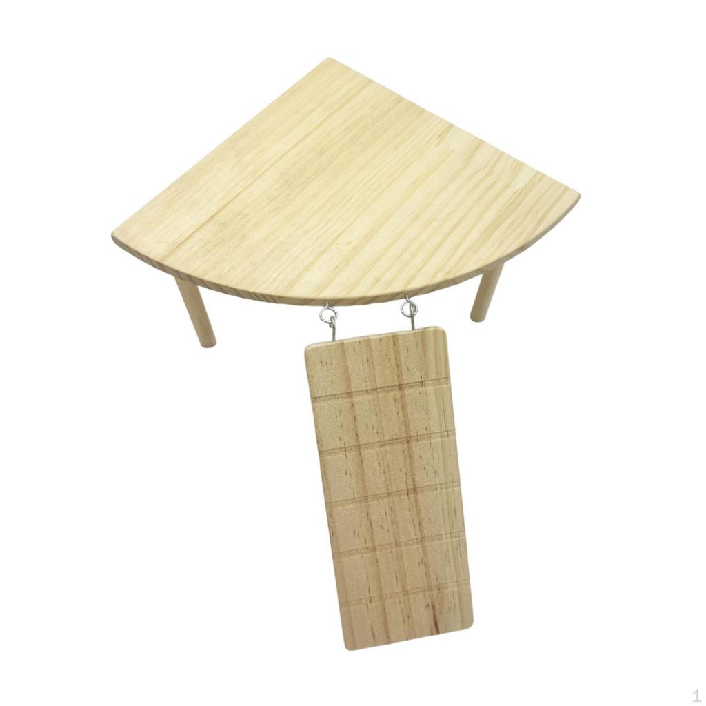 Hamster Play Wooden with Ladder Animal Climbing Stair Activity Playground Habitat Cage Accessories