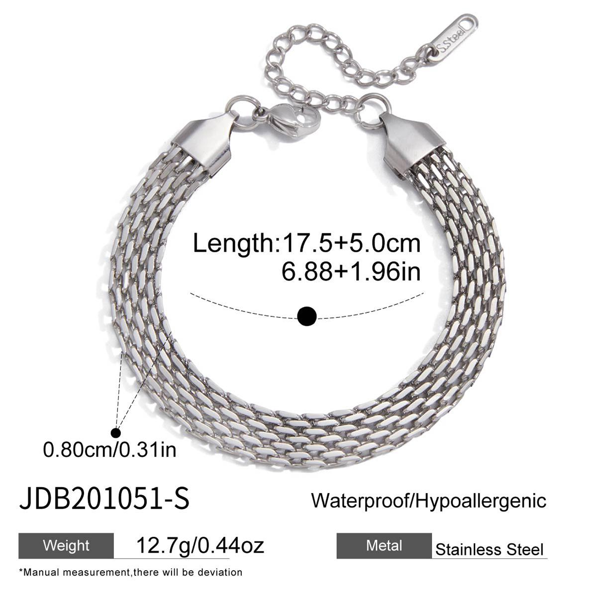 Youthway Chic Multilayer Chain Bracelet For Women Minimalist Stainless Steel Bracelet Simple Fashion Jewelry Birthday Gift