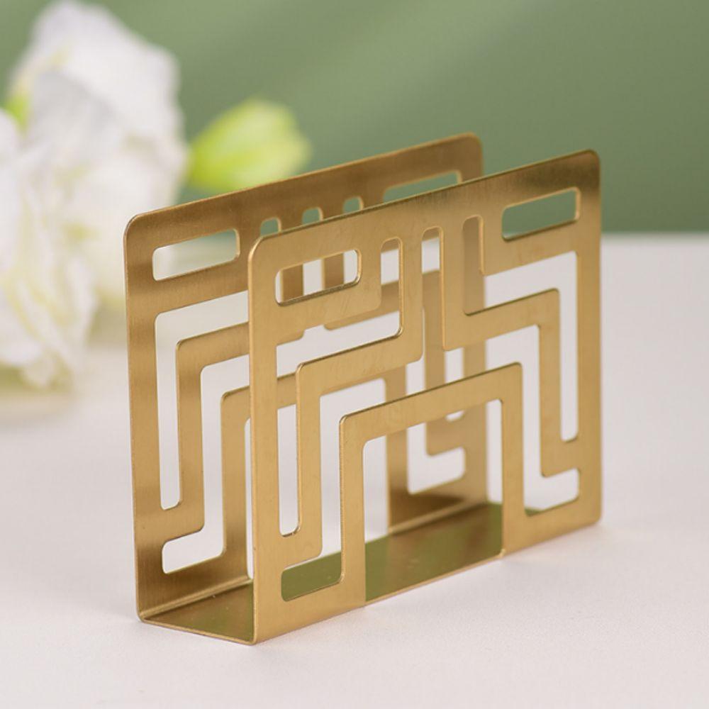 Simple Stainless Steel Napkin Storage Shelf Rustproof Non-Slip Napkin Storage Rack Heavy Duty Decorative Napkin Holder Household