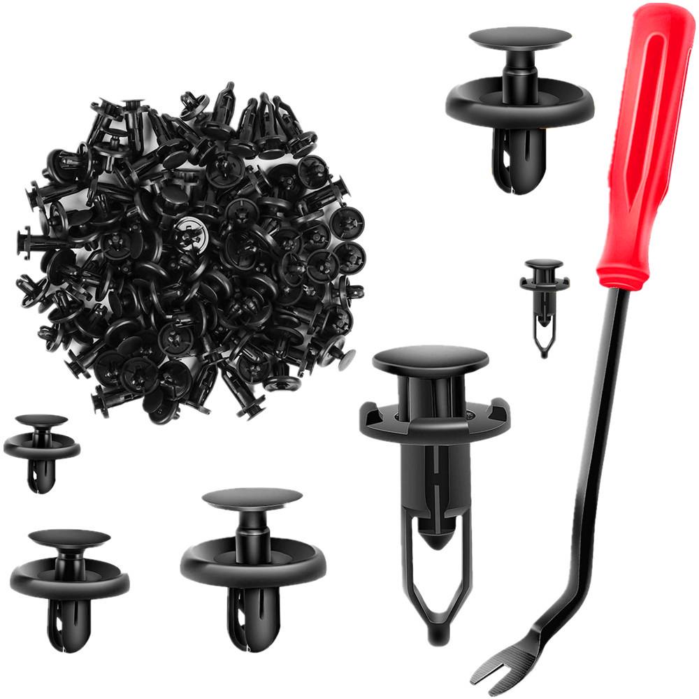 100 PCS Car Bumper Clips & Retainers Set 90467-07201, 52161-02020, 90467-10183