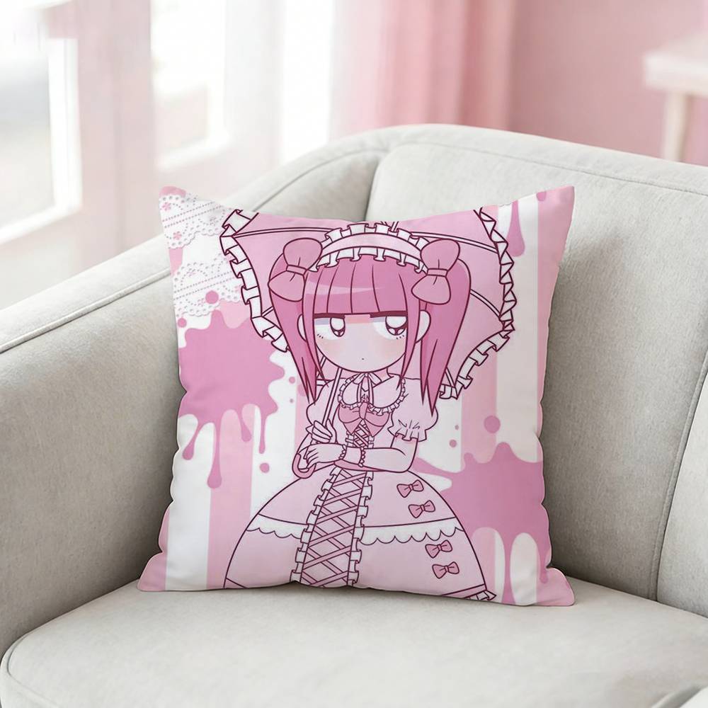 Cute MMenhera CChan Girl Pillow Case Pattern Printed Pillowcase For Living Room Sofa Cushion Cover