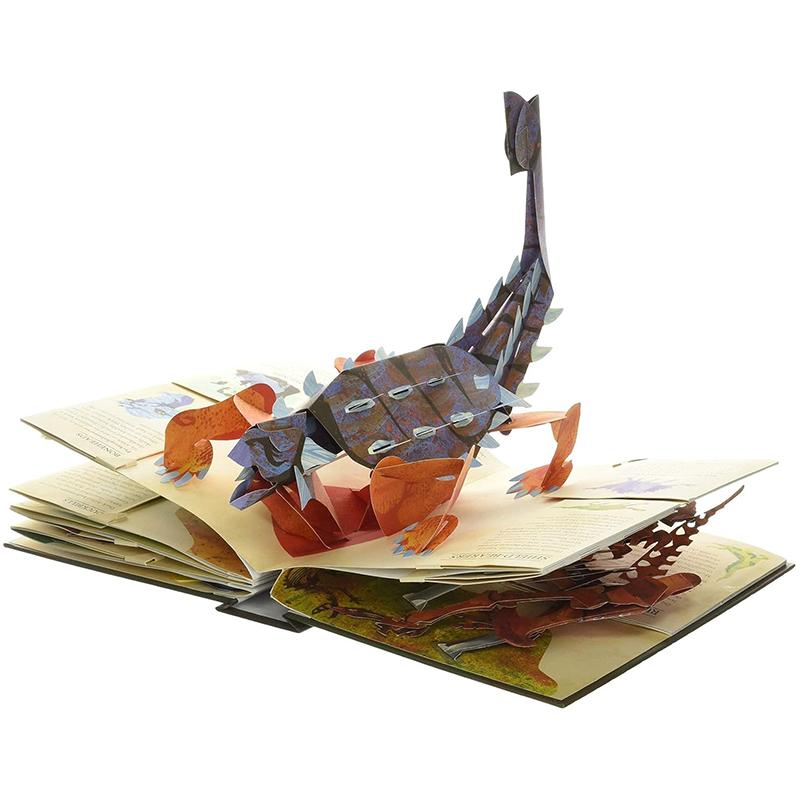 Enciclopedia 3D Prehistorica Dinosauri Libro Illustrato Pop-Up Pieghevole di Interesse Dinosauri Divulgazione Scientifica Regali per Bambini